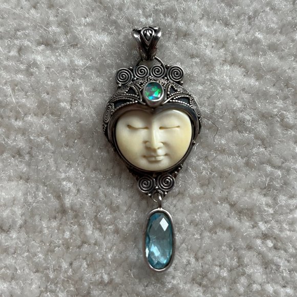 Jewelry - Silver and gemstone Buddha head